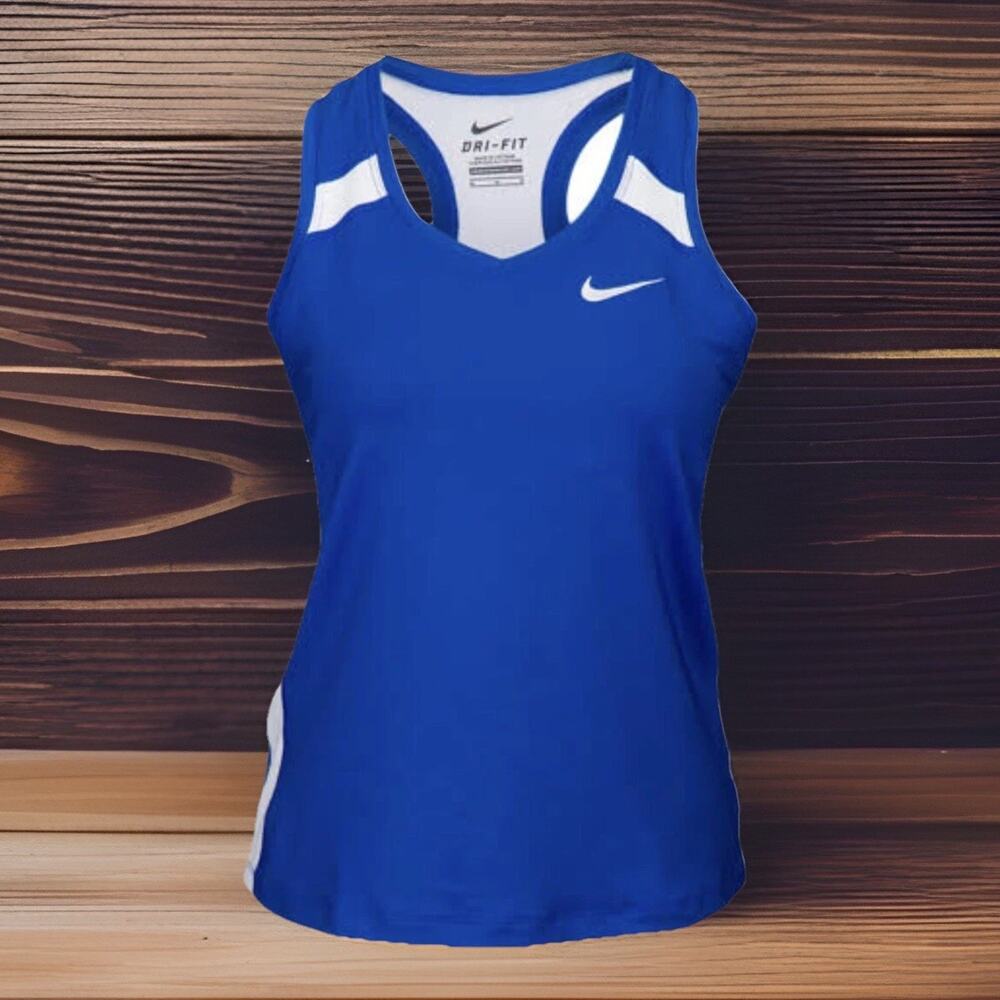 NIKE Power Race Day Running Tank Top Royal Blue Womens Size Large NEW